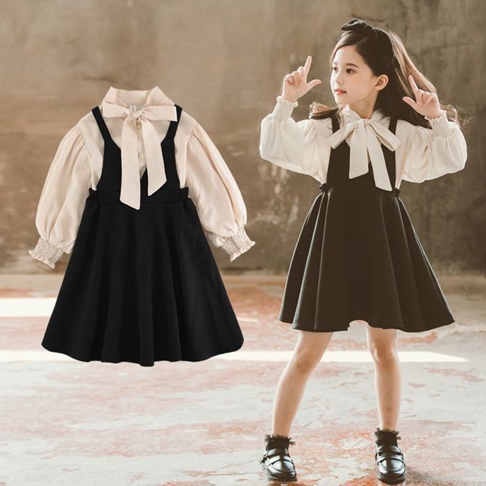 子供 ドレス ワンピース 子供服 女の子 サスペンダースカート ブラウス 2点セット 入学スーツ キッズ ワンピース 入学式 ブラウス 吊りワンピース キャミソールワンピース キッズ スリーブ