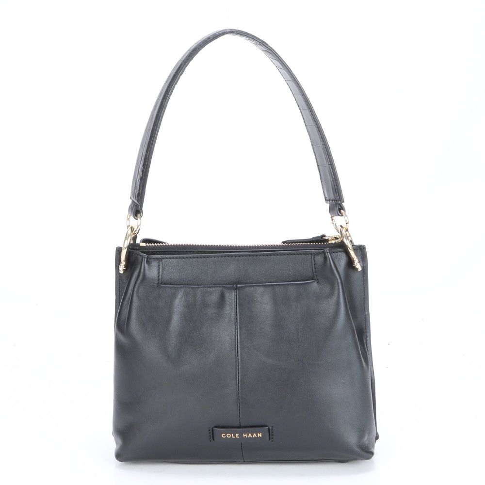 極美品 コールハーン クロコダイル エンボス スモール ターンロック  