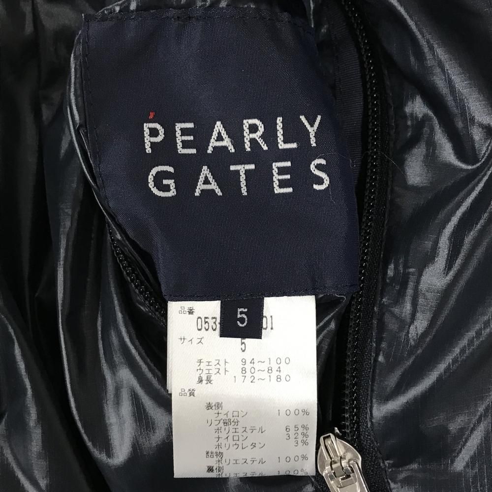 【史上最も激安！】 超 パーリーゲイツ 中綿リバーシブルジャケット ネイビー 裏グリーン 4WAY 袖着脱可 メンズ 5 L ゴルフウェア PEARLY GATES