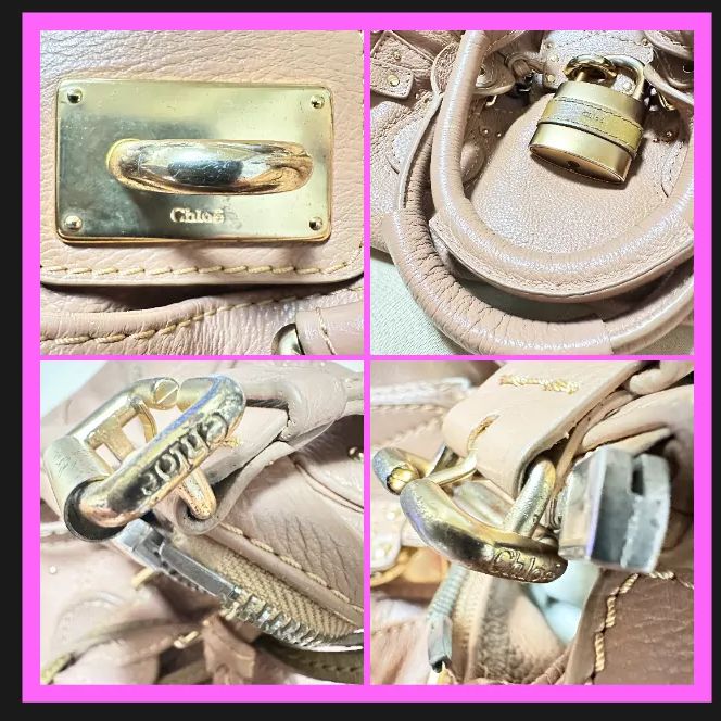 超美品 クロエ Chloe パディントン ハンドバック レザー ブラウン 