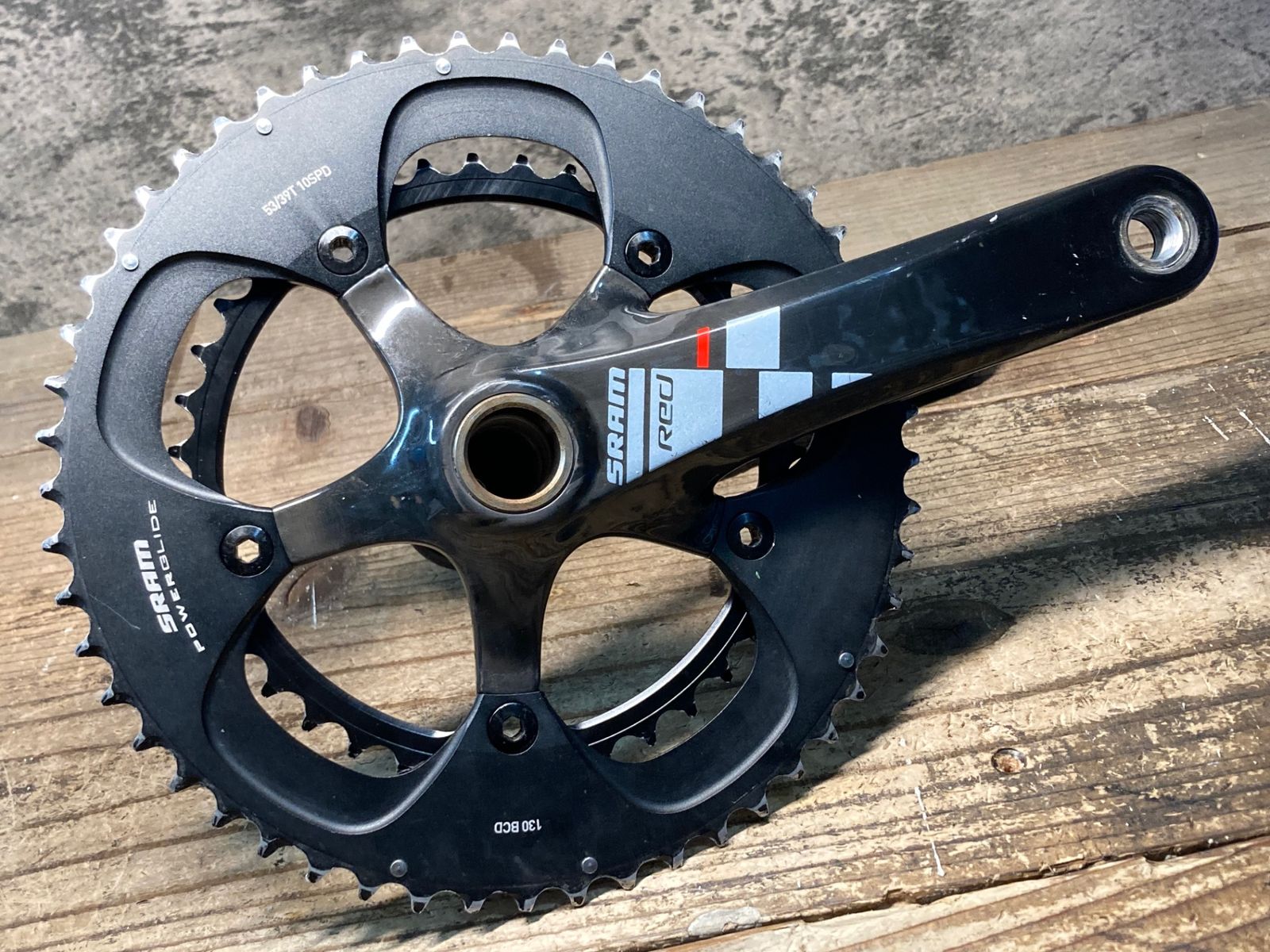 JM044 スラム SRAM レッド RED クランクセット 11S 172.5mm 53 39T 5ARM PCD130