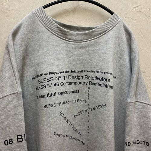 BLESS ブレス N°73 22aw ロゴ入りスウェット XXL グレー 【代官山08 