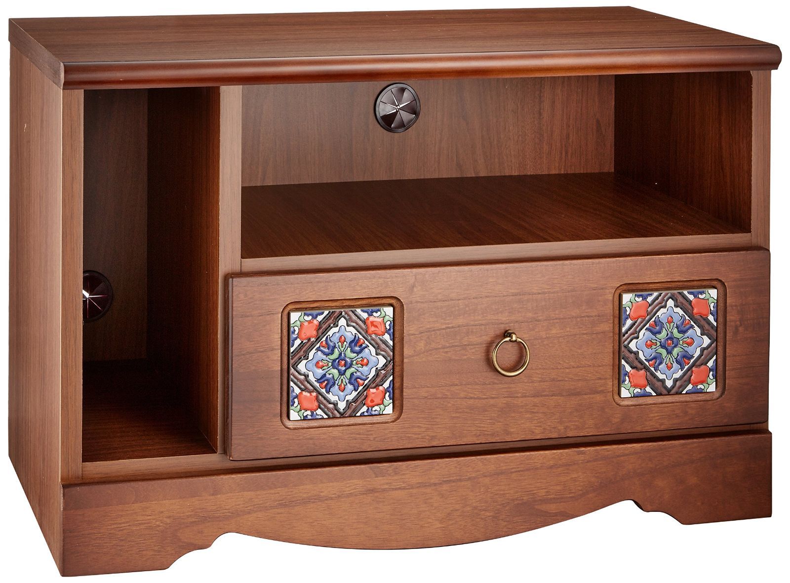 アンティーク 猫脚 キャビネット 3段チェスト 花台 電話台 イタリア