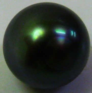 ペンダント K14WG 14金ホワイトゴールド ブラックパール 黒真珠 12ミリ  