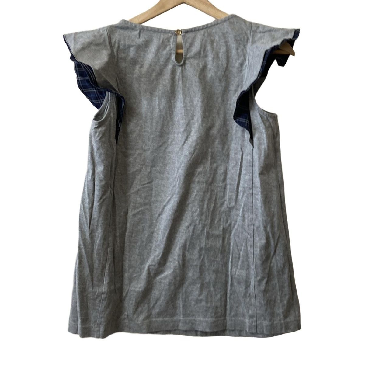 バーバリーブルーレーベル 半袖カットソー サイズ38 M レディース - グレー×ネイビー×ブルー クルーネック チェック柄