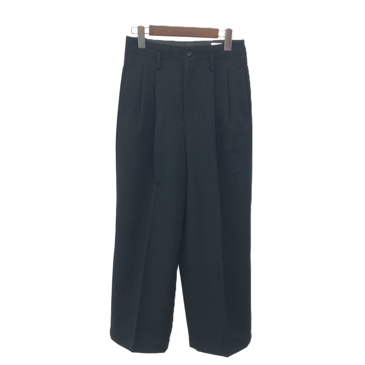 tricot COMME des GARCONS トリココムデギャルソン タック入り ワイドパンツ サイズ:S TP-08012S ブラック ウール レディース 　240001148483