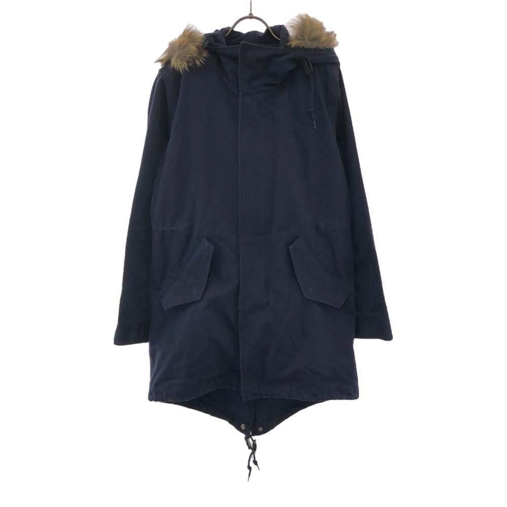 フレッドペリー ロゴ刺繍 モッズコート XS ネイビー FRED PERRY ダブル