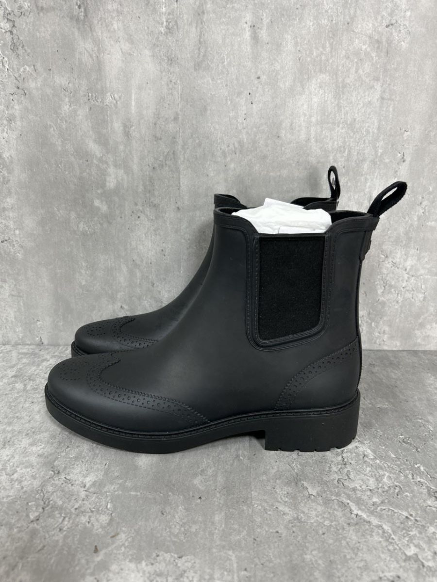 LAUREN RALPH マット ラバー ラギッド レイン ブーツ size 38 黒 レディース