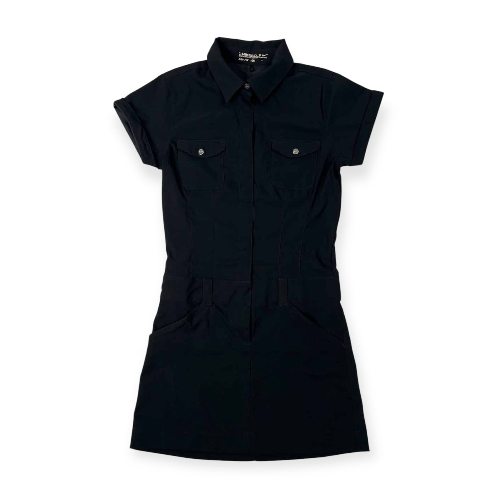 ●NIKE golf ワンピース　半袖　ゴルフ　ブラック　スーパーストレッチ NIKE GOLF ナイキ ゴルフ 半袖 ワンピース ポロシャツ
