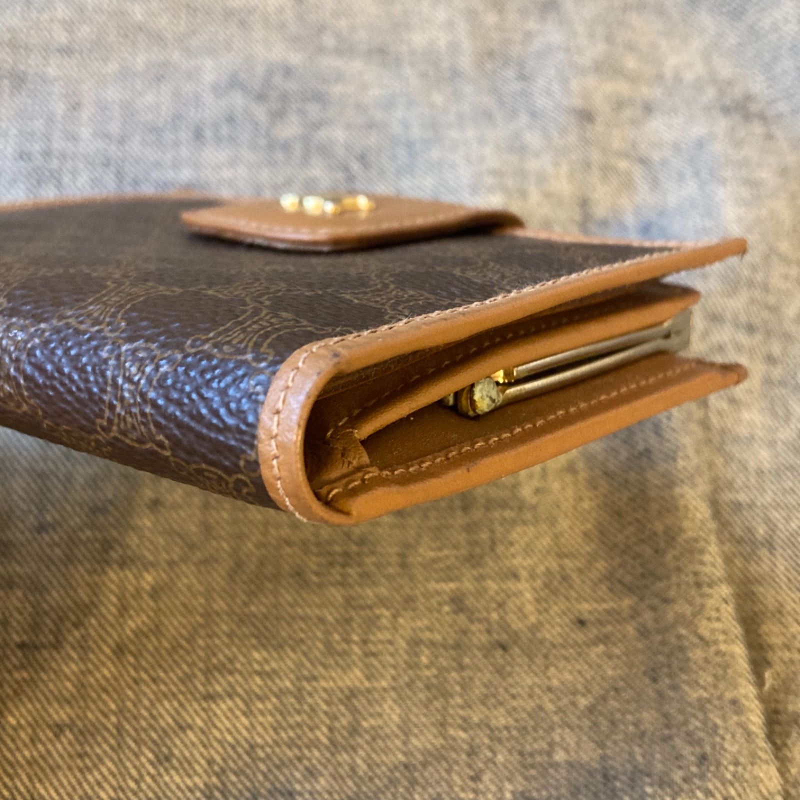 OLD CELINE オールドセリーヌ 財布 がま口 マカダム トリオンフ - メルカリ