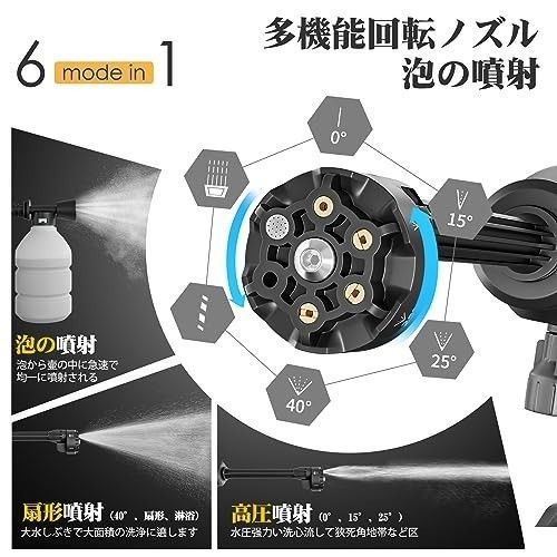 大人気】高圧洗浄機 【洗車スタッフ監修】 高圧洗浄機コードレス充電式 