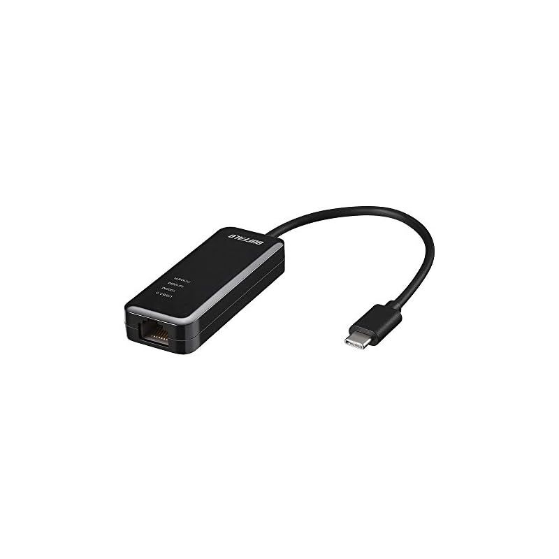 バッファロー BUFFALO 有線LANアダプター LUA4-U3-CGTE-BK ブラック Giga Type-C USB3.1(Gen1)対応