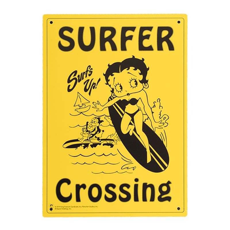 プラスティック サインボード ベティ SURFING【BETTY BOOP】アメリカン雑貨 インテリア