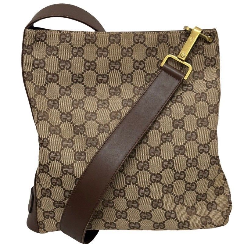 GUCCI グッチ ショルダーバッグ GGキャンバス 91761 ブラウン系