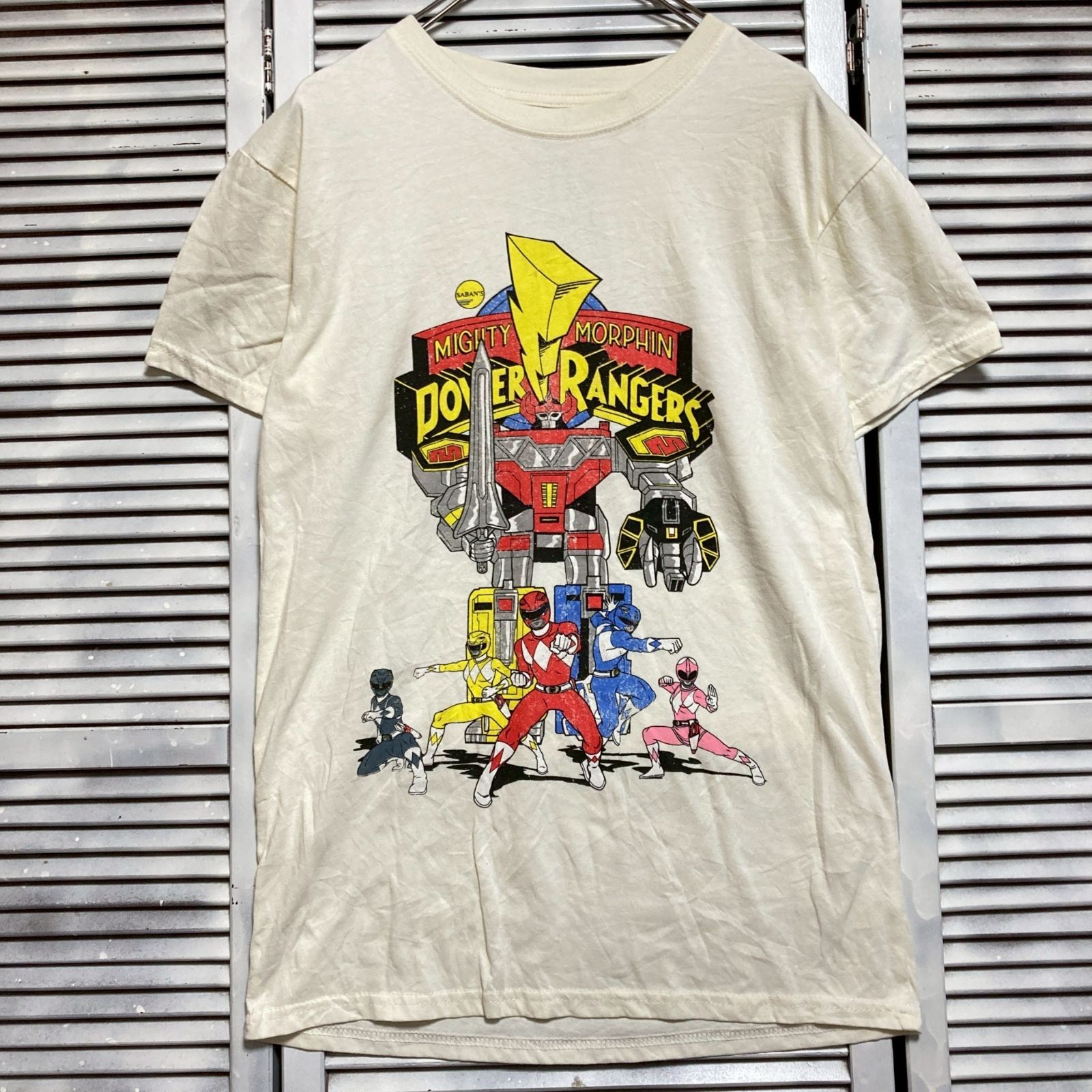 戦隊パワーレンジャーヴィンテージTシャツ アート 企業 アニメ映画 BHGC アニメ Tシャツ ビンテージ 古着 白 パワーレンジャー