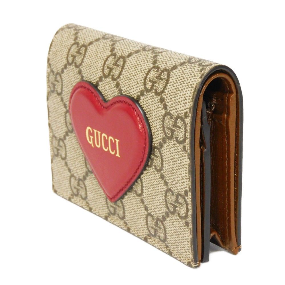 GUCCI グッチ ハート ロゴ コンパクト ウォレット スナップボタン