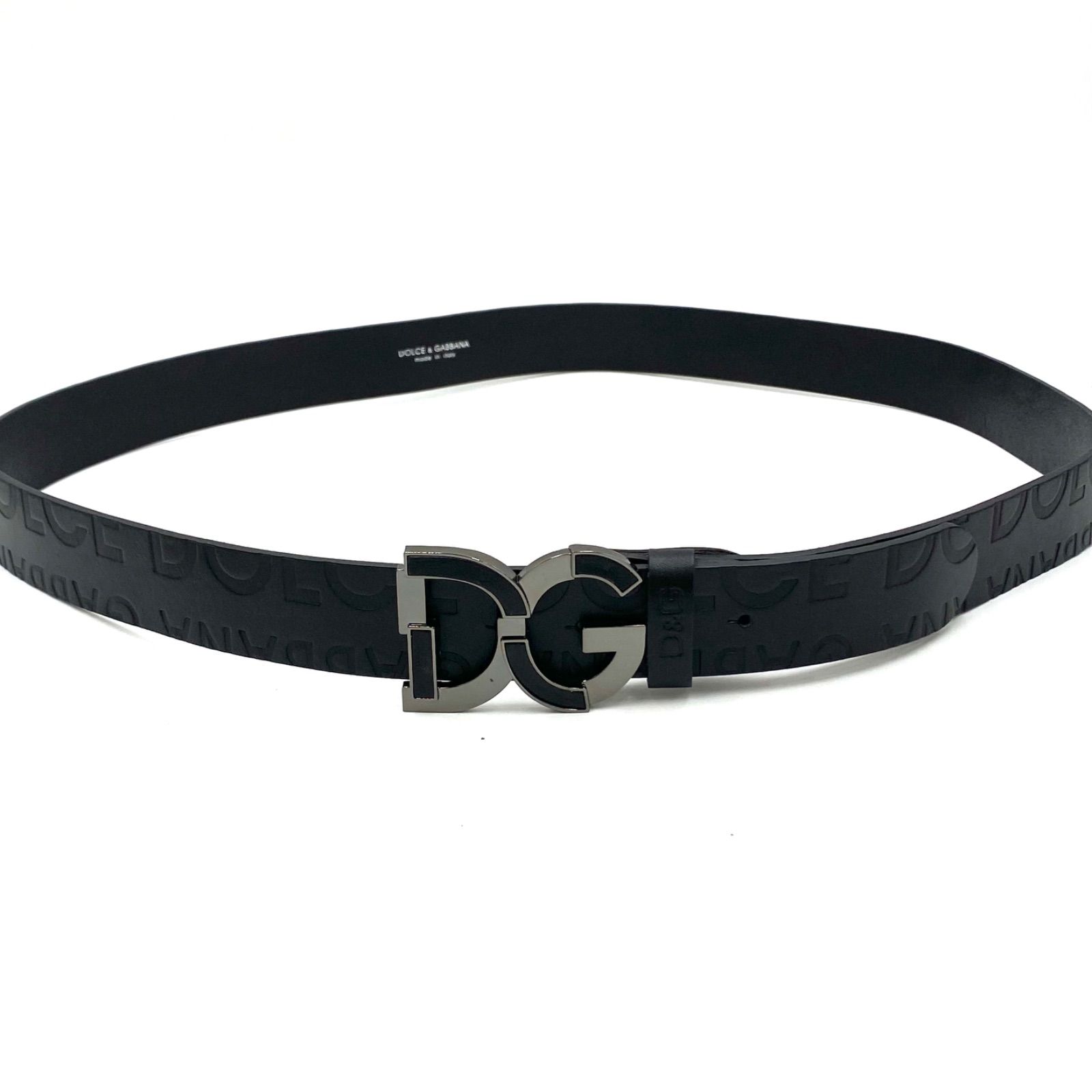 【美品】D&G ブラック ベルト 極上美品 D&G DOLCE & GABBANA ドルチェアンドガッパーナ ベルト