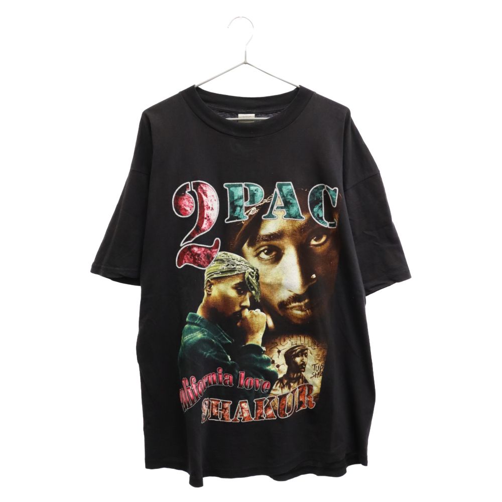 VINTAGE (ヴィンテージ) 90S 2パック カルフォルニア ラブ フロントフォトプリント 半袖Tシャツ ブラック ブートレグ ラップTシャツ