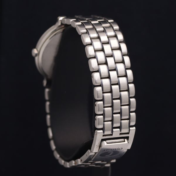 稼動 良品 リコー CHARVALE QZ シルバー文字盤 505551 メンズ