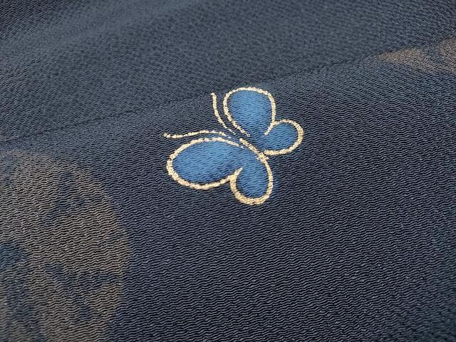 平和屋着物○九寸名古屋帯 舞蝶文 金彩 鬼しぼ縮緬 高島屋