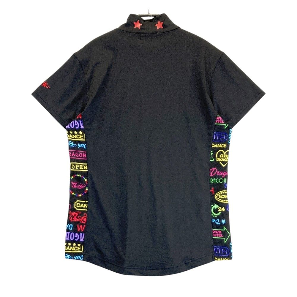 サイズ：2 DANCE WITH DRAGON ダンスウィズドラゴン  ハイネック半袖Tシャツ  ブラック系 [240101243549] ゴルフウェア メンズ ストスト サイズ：2 DANCE WITH DRAGON ダンスウィズドラゴン ハイネック