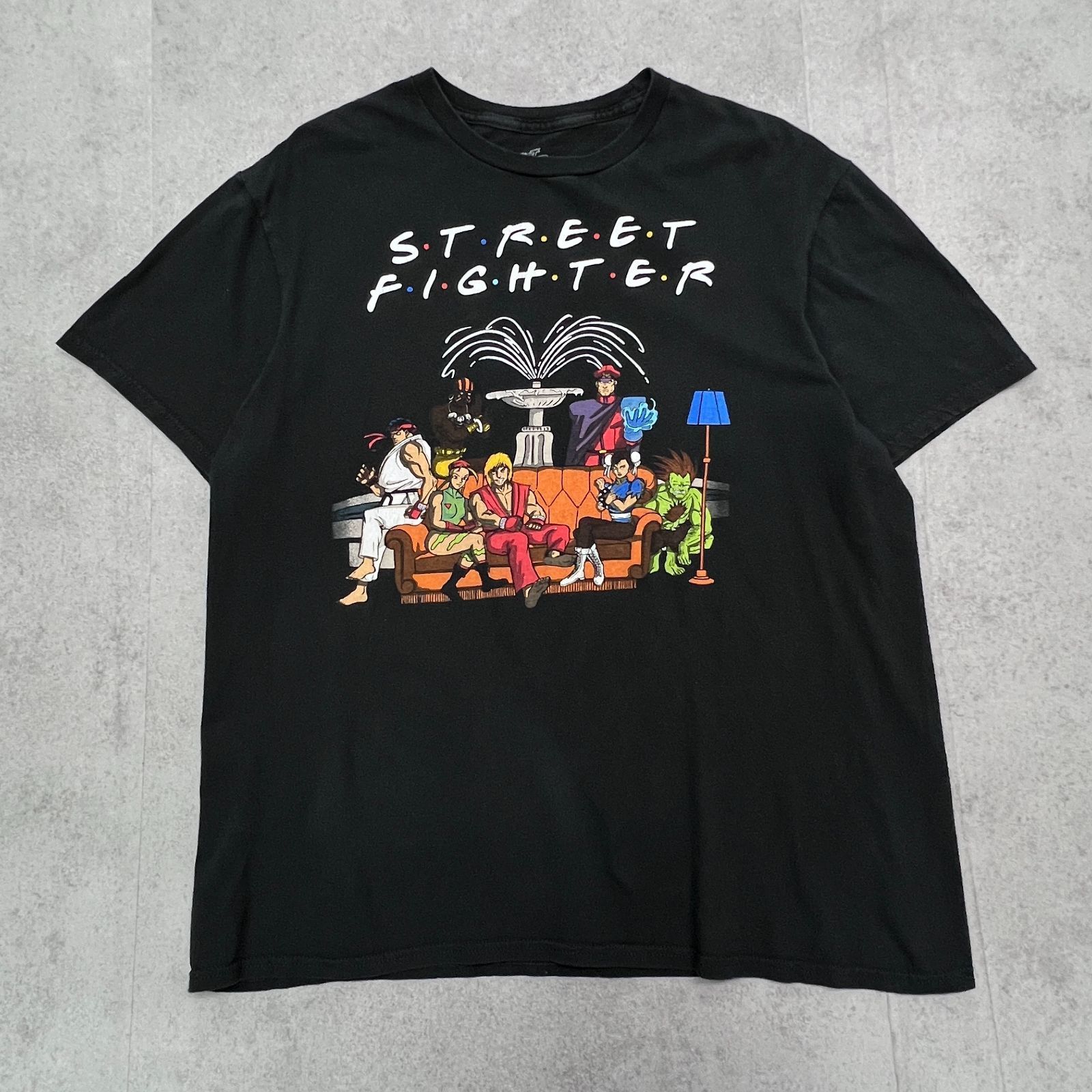 激レア STREET FIGHTER ストリートファイター フレンズパロディ 格闘ゲーム プリントTシャツ 古着 ブラック L - メルカリ