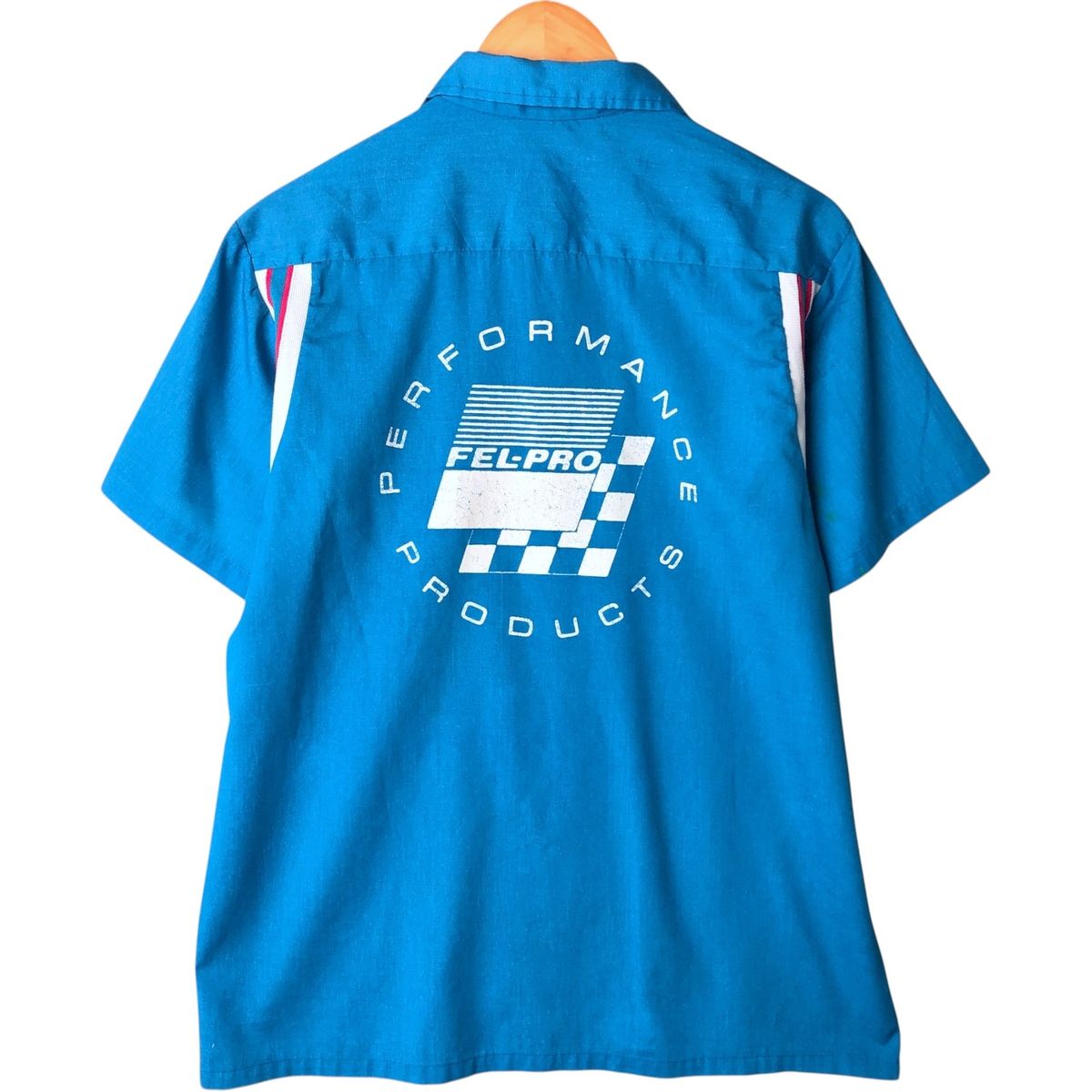 古着 70年代 ヒルトン HILTON ワイドカラー ボウリングシャツ ボックスシャツ メンズM相当 ヴィンテージ|eaa577796