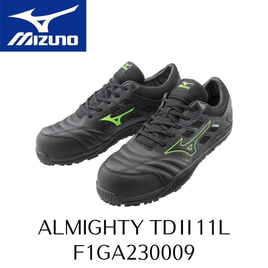 【美品】MIZUNO 安全靴 26.0㎝ ブラック×グリーン MIZUNO TDII11L F1GA230009 ブラック×グリーン ミズノ 安全靴