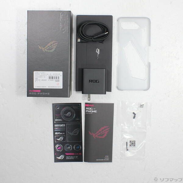 中古品〕 ROG Phone 5 256GB ストームホワイト ZS673KS-WH256R16