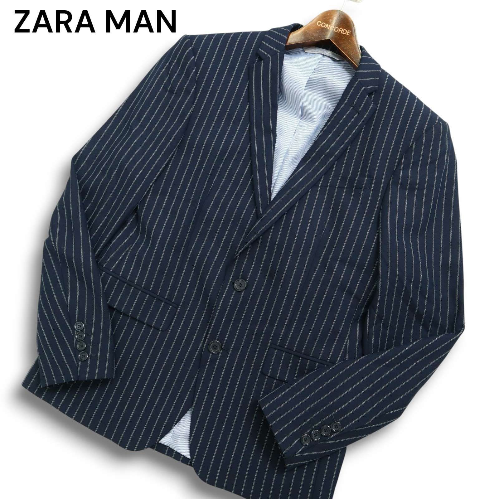 ZARA MAN ザラ マン 通年 総裏☆ ストライプ テーラード ジャケット