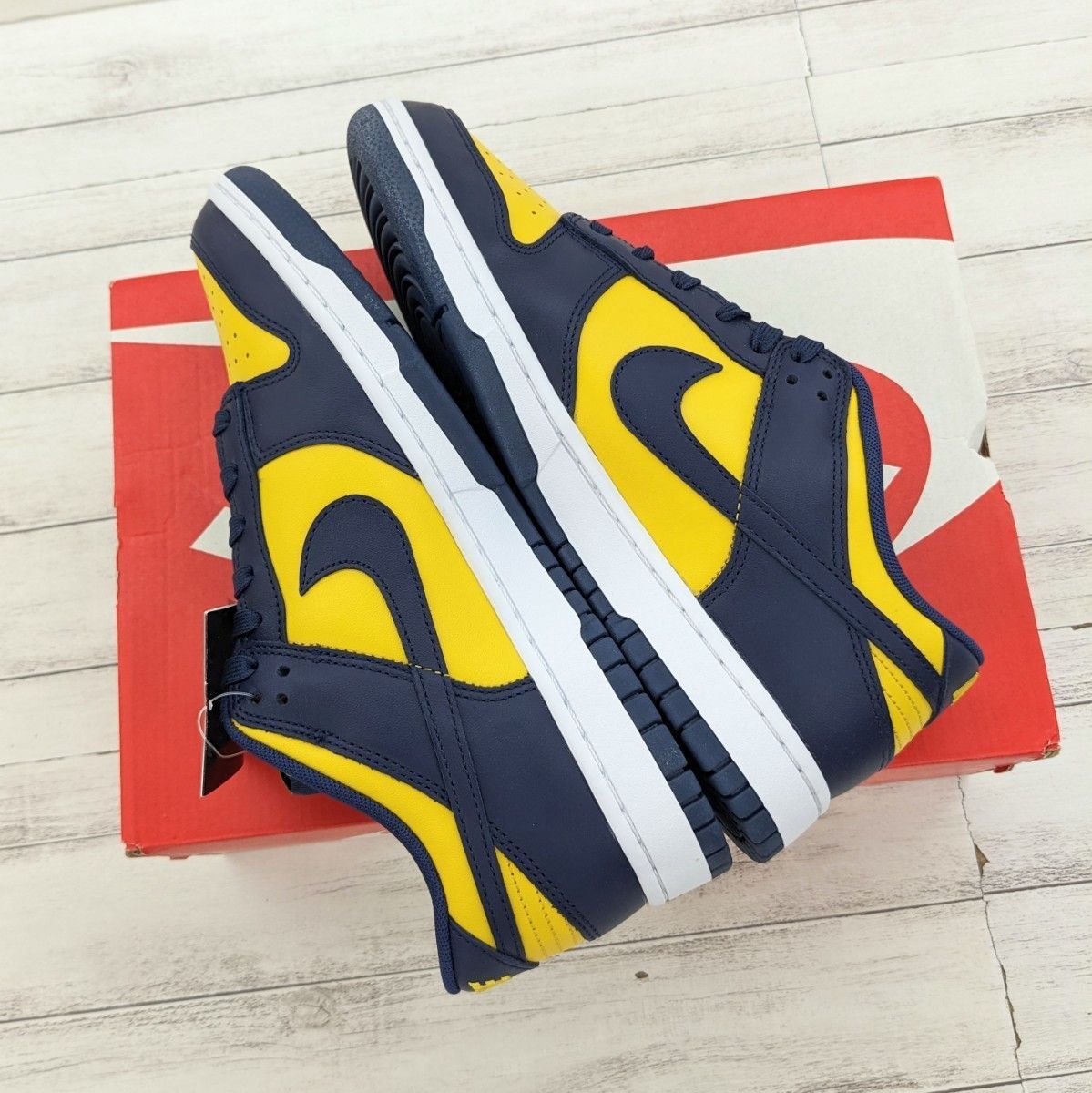 未使用品 NIKE DUNK LOW RETRO DD1391-700 VARSITY MAIZE/MIDNIGHT NAVY ナイキ ダンク ロー  レトロ ミシガン バーシティ メイズ ネイビー - メルカリ