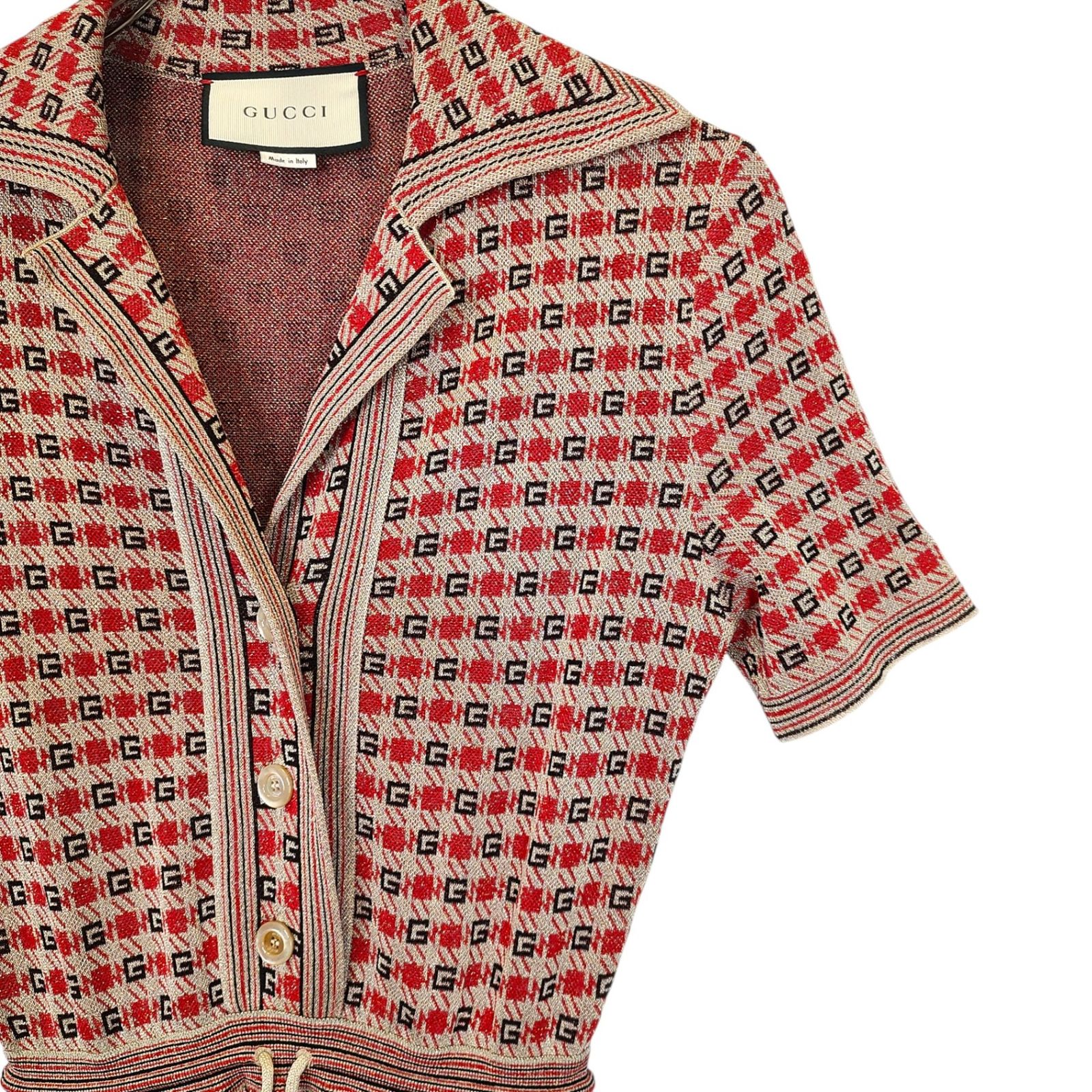 GUCCI ダブルG 半袖　ポロドレス　ミニワンピース　グッチ 国内発送☆GUCCI】ダブルG ポロドレス 半袖 ミニ ワンピース