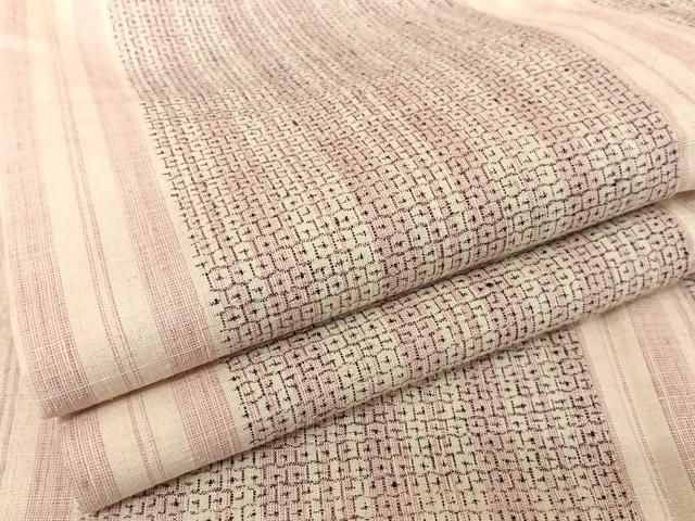 平和屋着物●本場結城紬　重要無形文化財　80亀甲　間道　正絹　逸品　AAAU0072np 平和屋着物○本場結城紬 重要無形文化財 80亀甲 間道 正絹 逸品