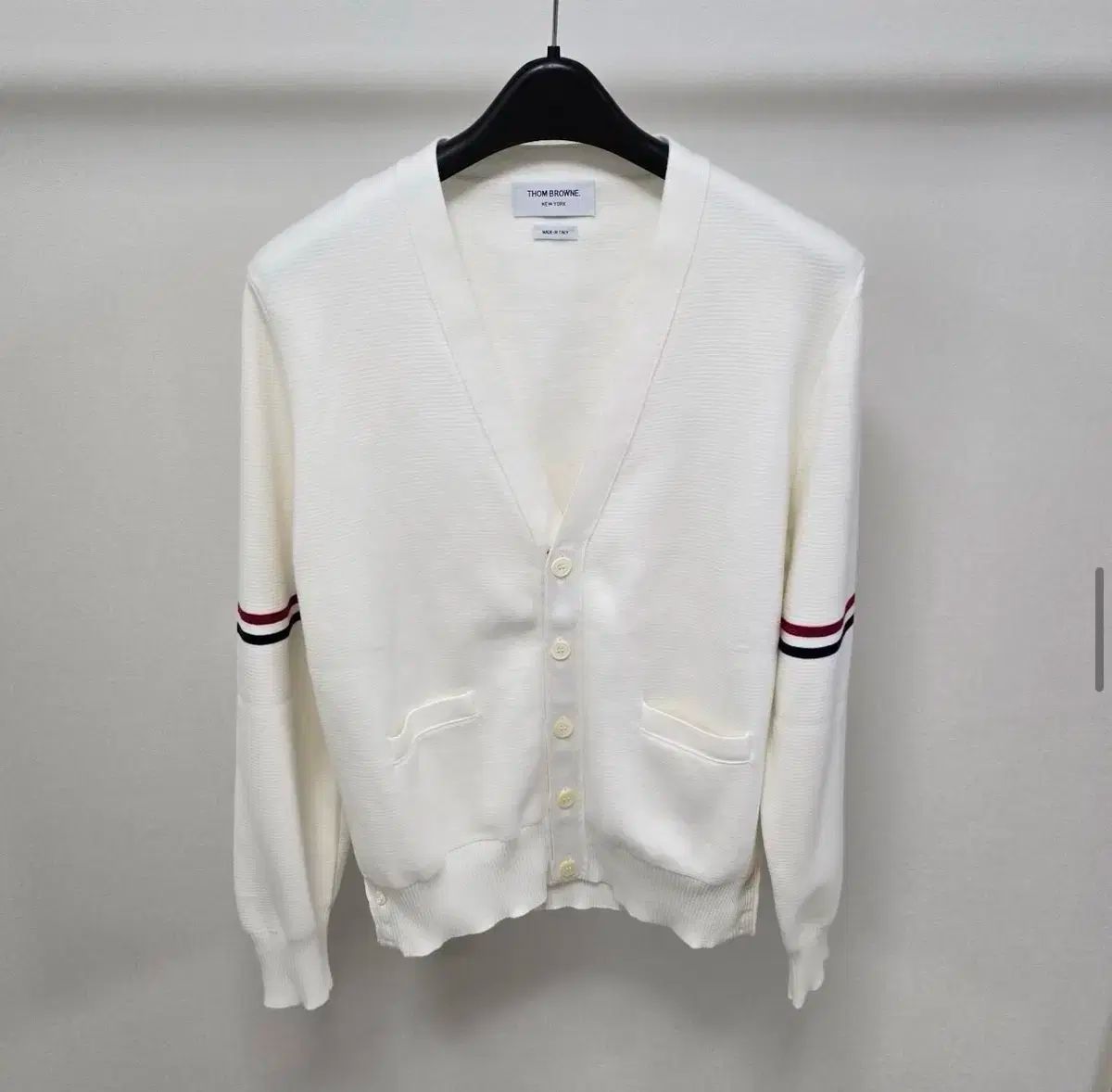 THOM BROWNE ミラノステッチカーディガン ミラノ ステッチ メリノウール 4-BAR Vネック カーディガン