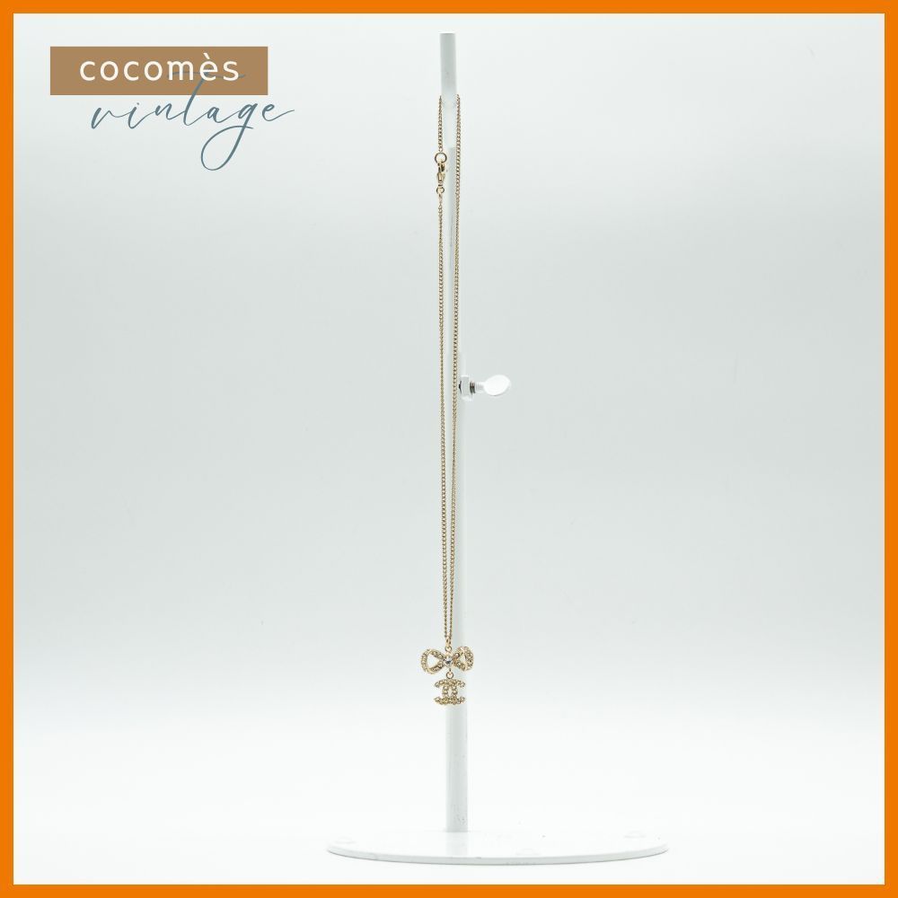 CHANEL シャネル ココマーク ネックレス B14P 2014年製 ゴールド系 ラインストーン WWW_NOITHATQUANGTHANH_NET