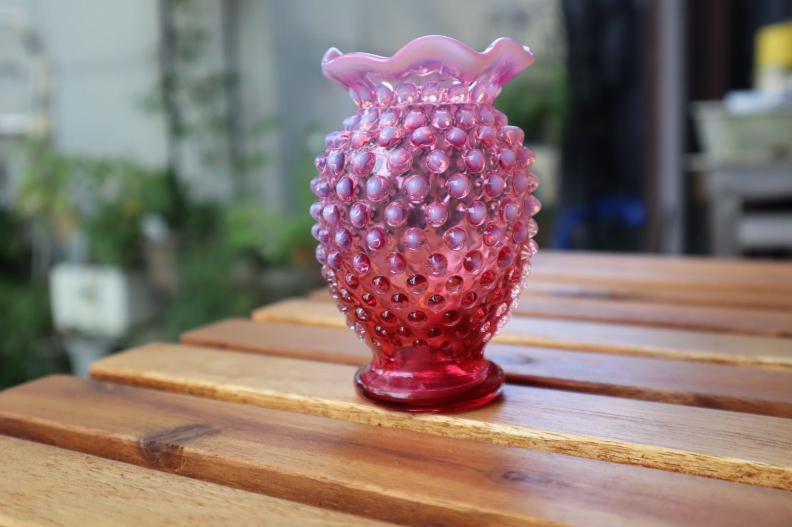 フェントン クランベリーガラスミニベース - メルカリ