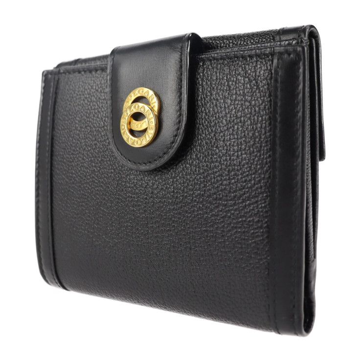 ◇ブルガリ◇レザー/ブルガリブルガリ/ゴールド金具/三つ折り財布  