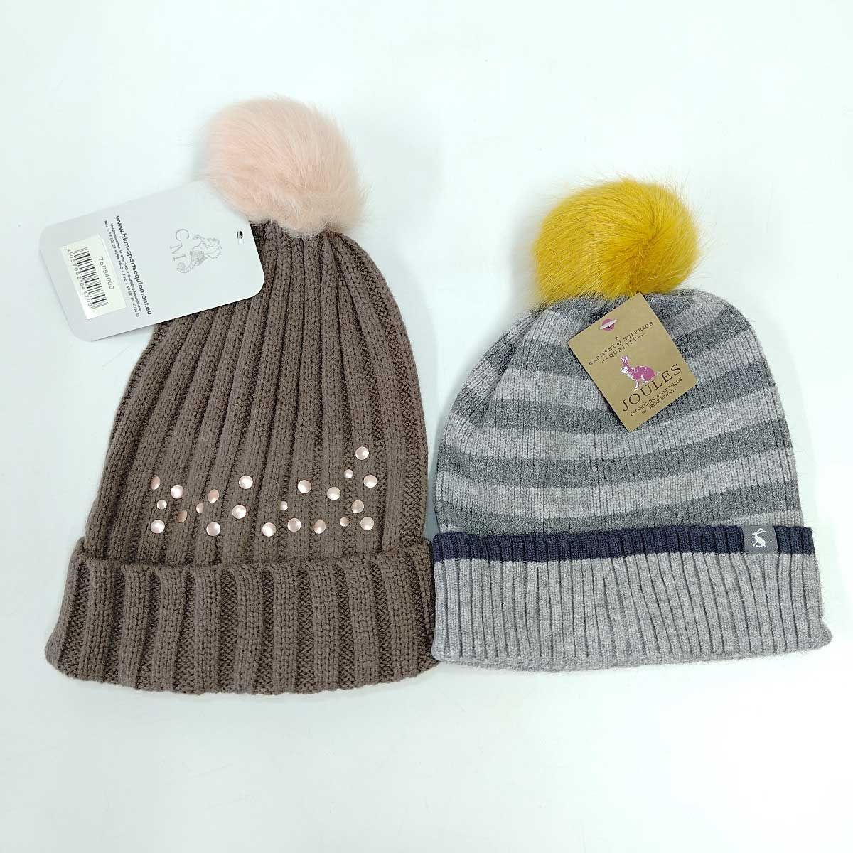 【未使用】[2点セット] JOULES HKM ニット帽 ビーニー ニットキャップ レディース 乗馬 馬術