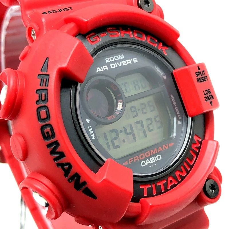 G-SHOCK フロッグマン DW-8201GF-4JF 赤蛙 DW-8201GF-4 フロッグマン 赤蛙 パール調メタリックレッド – G
