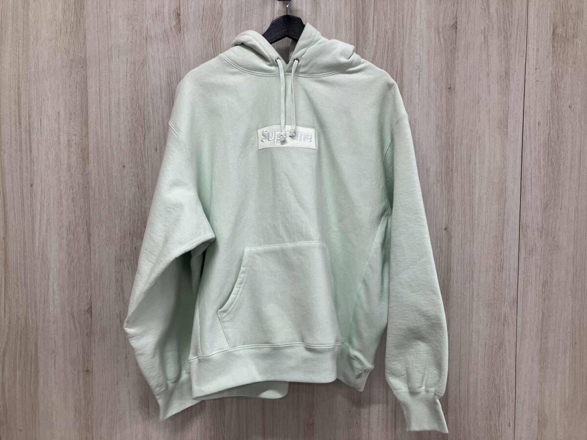 Supreme シュプリーム 23FW Box Logo Hooded パーカー プルオーバー Mサイズ ライトグリーン