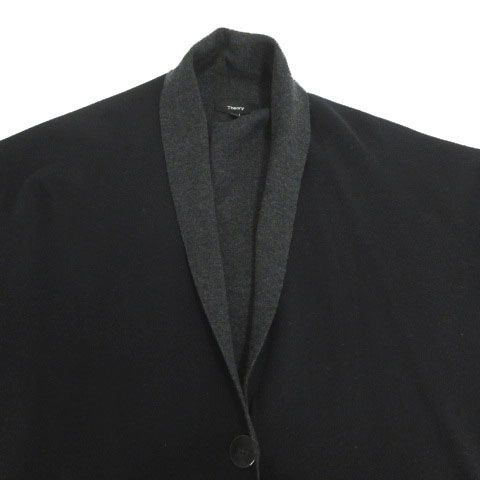 セオリー Theory コーディガン 01-0303725-052-902 ニット ロング丈 厚手 ウール混 ブラック 黒 グレー S レディース セオリー Theory コーディガン 01-0303725-052-902 ニット