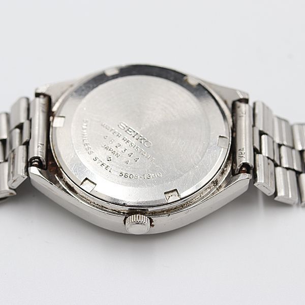 SEIKO ヴィンテージ 腕時計メンズ 機械式自動巻き セイコー セイコー ロードマチック 5606-7360 25石 緑文字盤 カットガラス