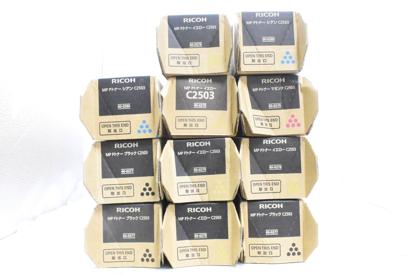 リコー　純正トナーC2503　ブラック　イエロー　シアン　マゼンタ　22本セット