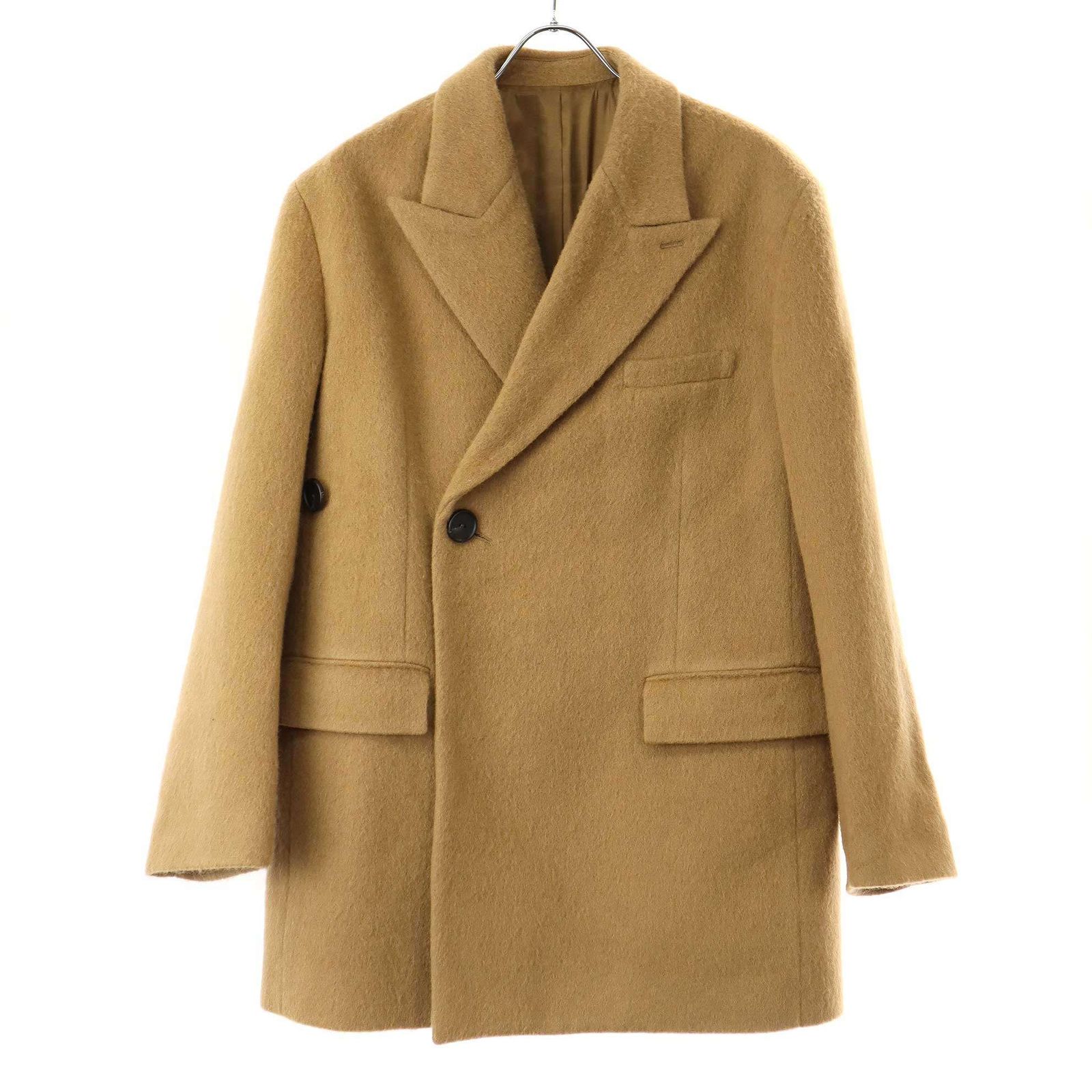 LE CIEL BLEU - LE CIEL BLEU ルシェルブルー 23AW Shaggy Tailored Jacket シャギーテーラードジャケット 25A69504 キャメル 36 LE CIEL BLEU ルシェルブルー 23AW Shaggy Tailored Jacket