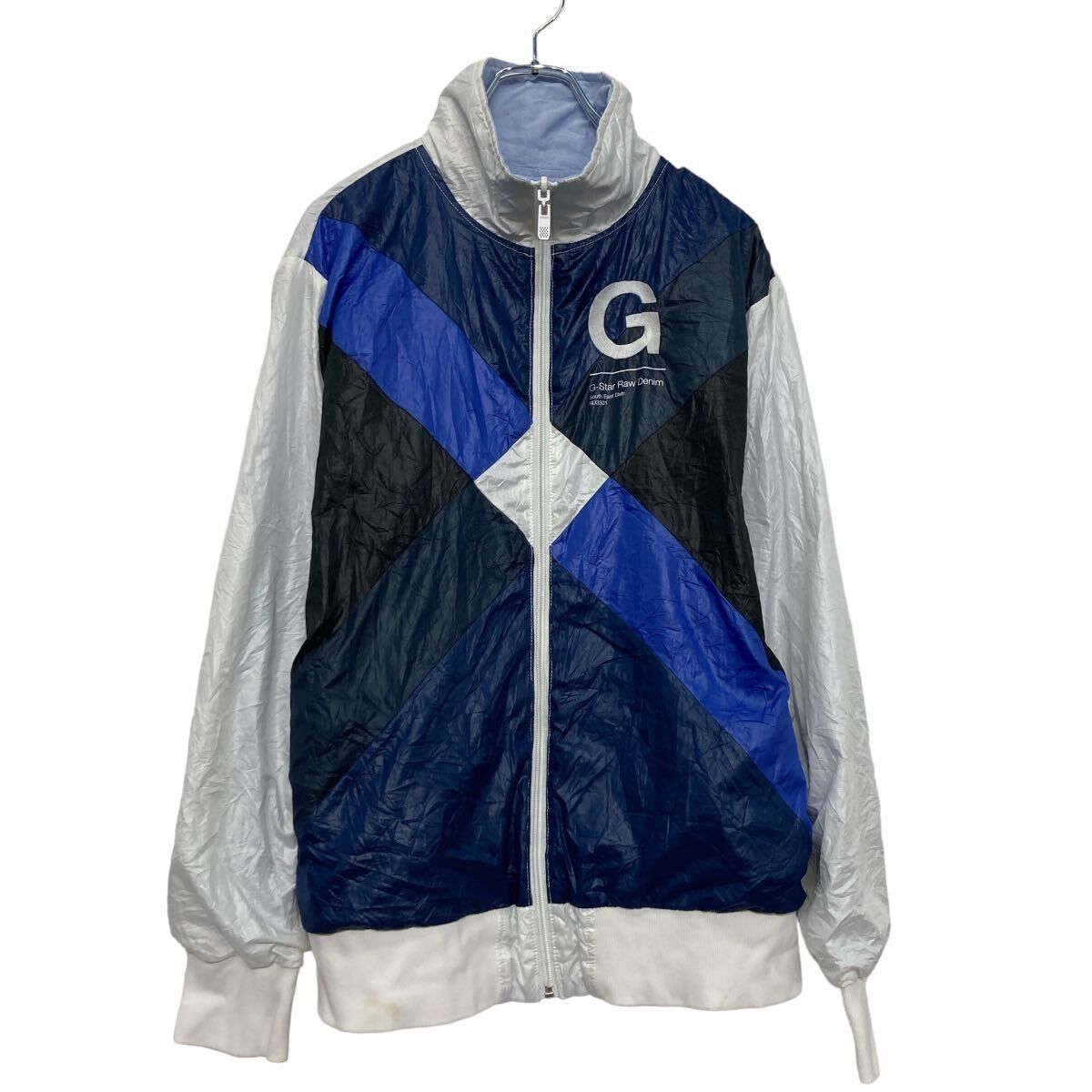 G-star Raw ナイロン ブルゾン M~ ホワイト ブルー リバーシブル 
