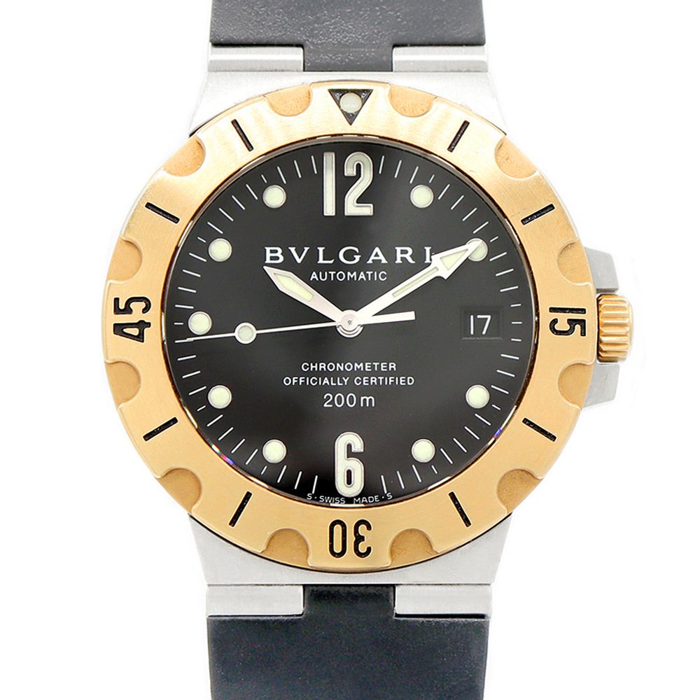 BVLGARI ブルガリ ディアゴノ スクーバ SD38SG デイト 200m防水 BVLGARI ブルガリ ディアゴノ スクーバ SD38SG デイト 200m防水