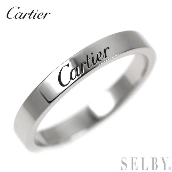 カルティエ リング Cドゥ エングレーブド 55号 Pt950 Cartier カルティエ リング Cドゥ エングレーブド 55号 Pt950