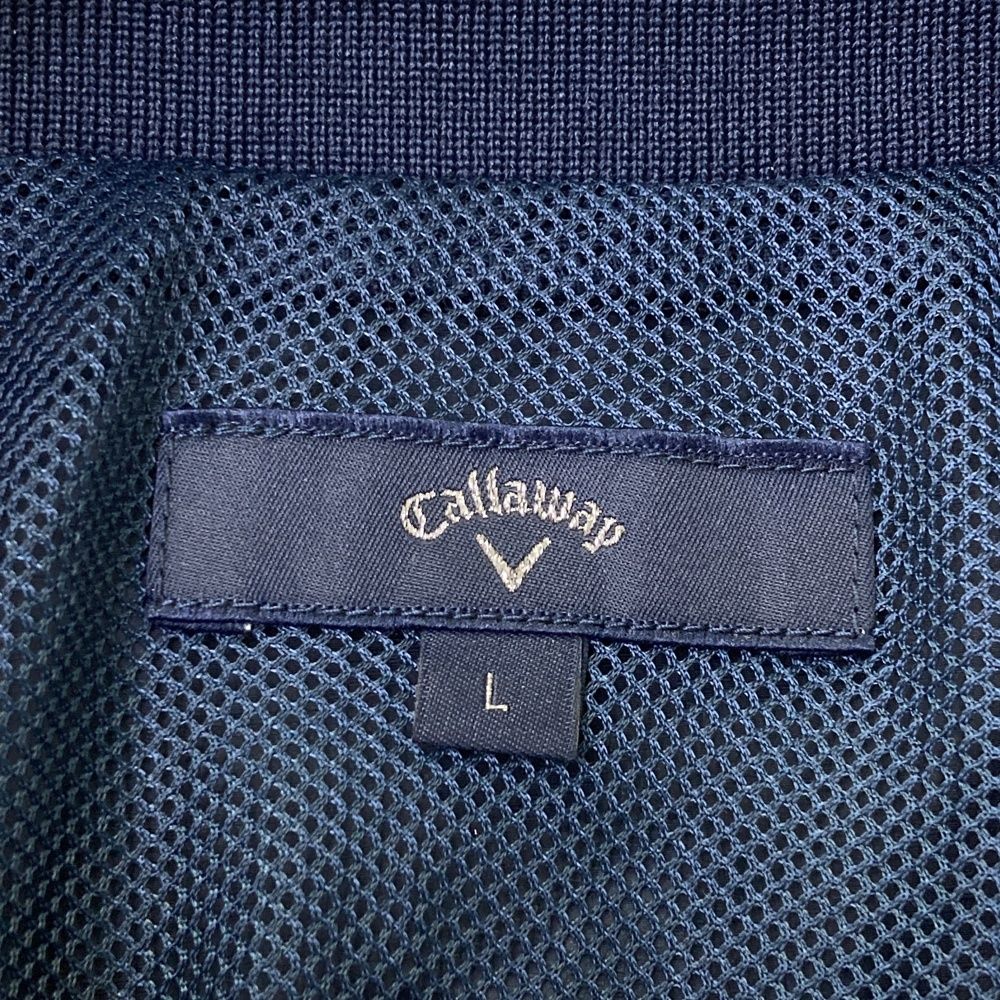 に近い サイズ L CALLAWAY キャロウェイ 2025年モデル 半袖プルオーバーブルゾン 裏メッシュ ネイビー系 240101533566 ゴルフウェア メンズ ストスト