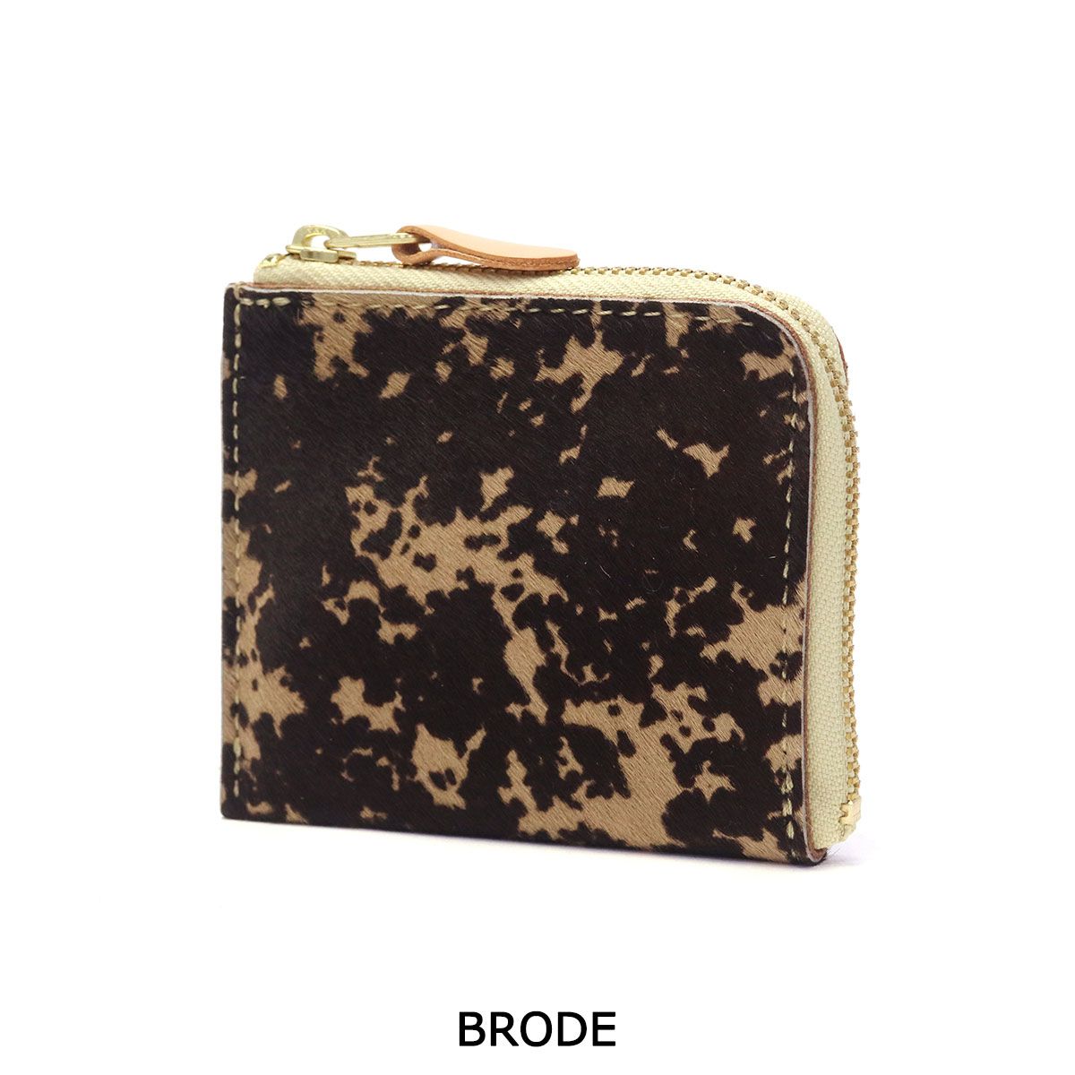 カービング ラウンドファスナー コインケース 透かし彫り