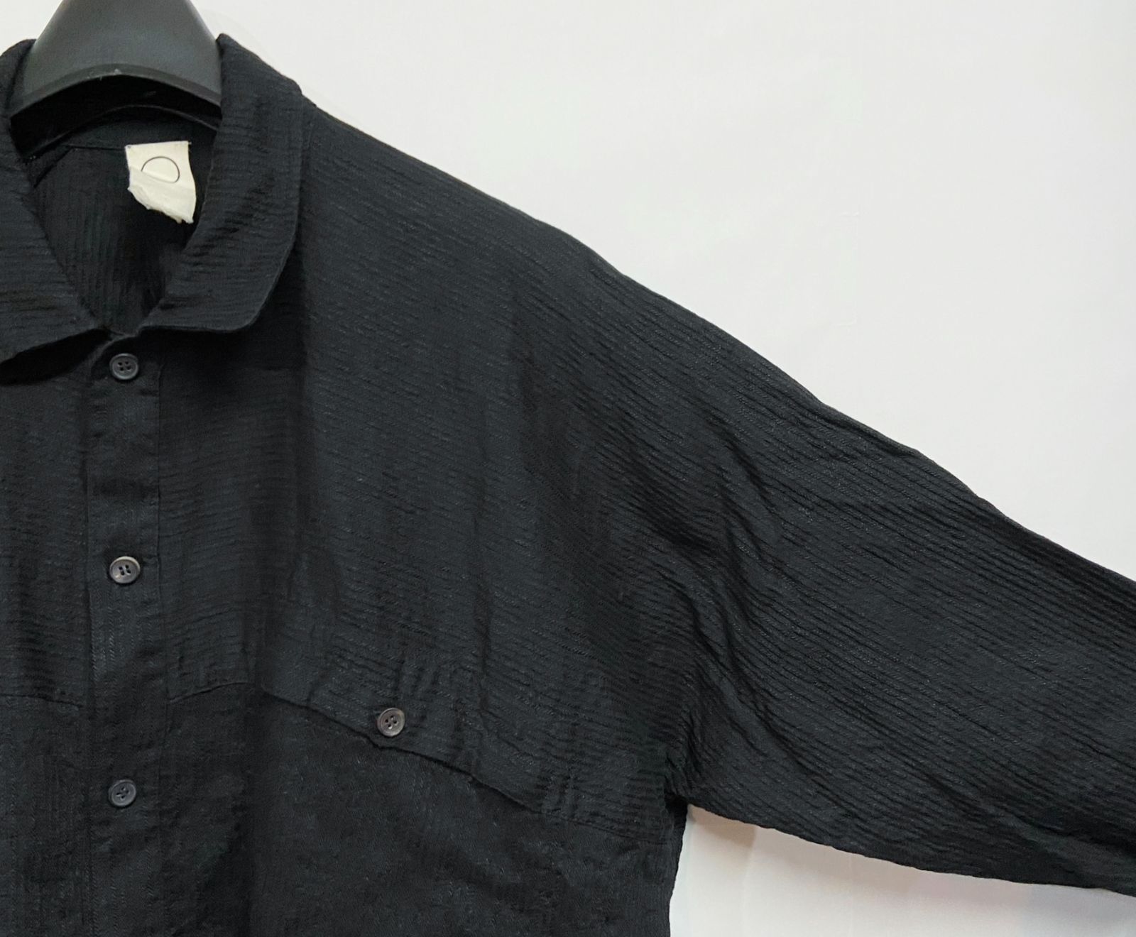 O PROJECT WASHED DENSE CLOTH LONG SHIRT - BLACK \u2013 TOYASIDO 